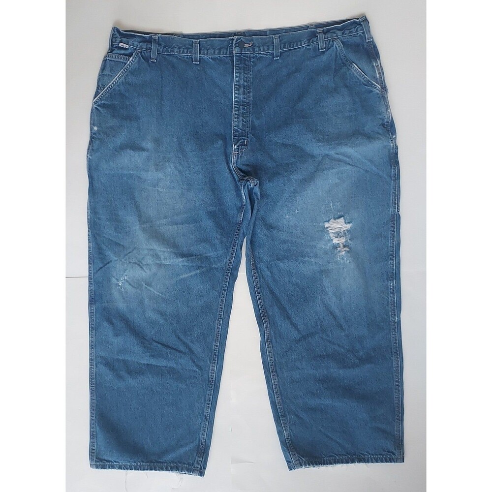Big Man Carhartt FR Original Fit NFPA 2112 HRC 2 Utility Blue Jeans Size 52x30